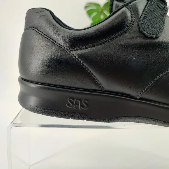 SAS Men's VTO BLK Black Leather Slip-On Loafer Shoes Size 9.5 US