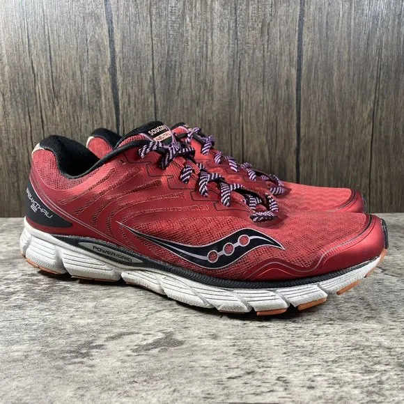 Saucony Breakthru 2 Powergrid Red And Black - SIze 10 Women’s Running Shoes EUC