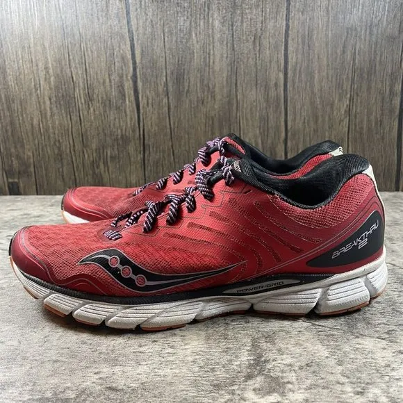 Saucony Breakthru 2 Powergrid Red And Black - SIze 10 Women’s Running Shoes EUC