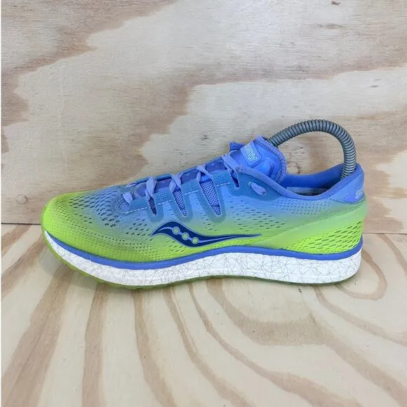 Saucony - Freedom ISO - Running Shoes - Blue/Yellow - Women's - 9 - S10355-4
