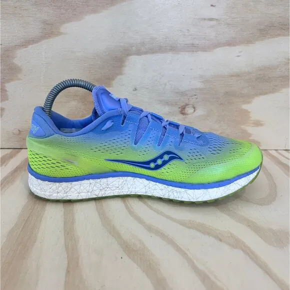 Saucony - Freedom ISO - Running Shoes - Blue/Yellow - Women's - 9 - S10355-4