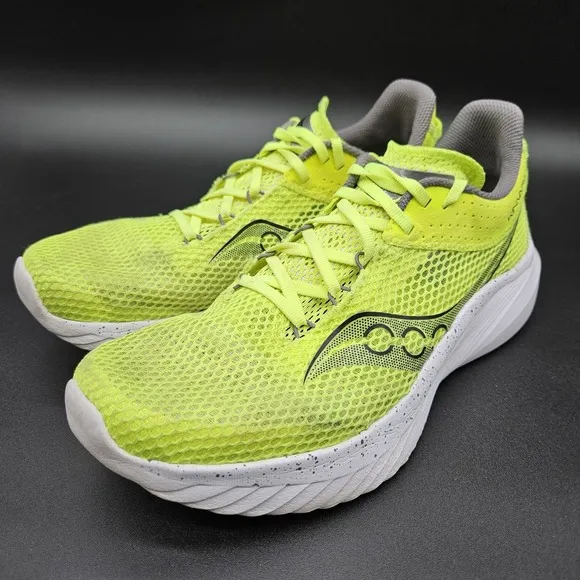 Saucony Kinvara 14 (Mens 9.5) Running Shoes Citron Highlighter Yellow Sneakers