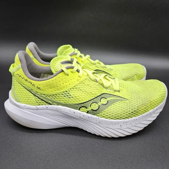 Saucony Kinvara 14 (Mens 9.5) Running Shoes Citron Highlighter Yellow Sneakers