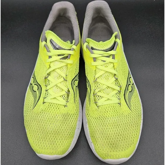 Saucony Kinvara 14 (Mens 9.5) Running Shoes Citron Highlighter Yellow Sneakers