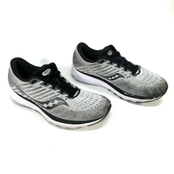 Saucony Mens Ride 13 S20579-40 Gray Black Running Shoes Sneakers Size 13