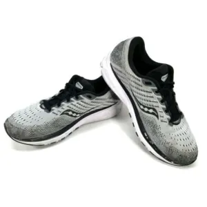 Saucony Mens Ride 13 S20579-40 Gray Black Running Shoes Sneakers Size 13