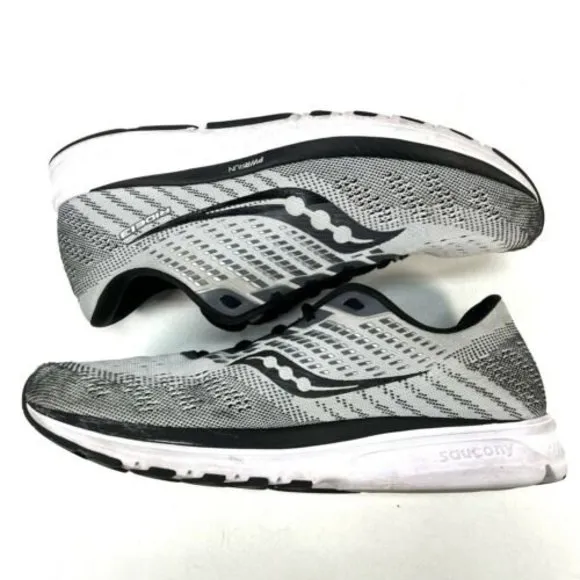 Saucony Mens Ride 13 S20579-40 Gray Black Running Shoes Sneakers Size 13