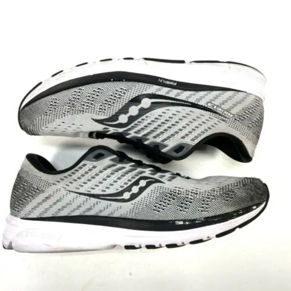Saucony Mens Ride 13 S20579-40 Gray Black Running Shoes Sneakers Size 13