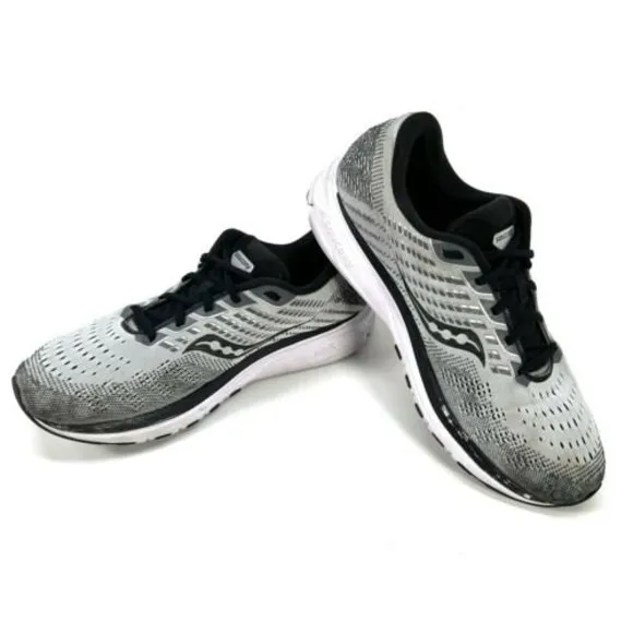 Saucony Mens Ride 13 S20579-40 Gray Black Running Shoes Sneakers Size 13