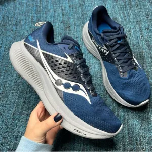 Saucony Ride 17 Running Shoes in Tide Blue Silver