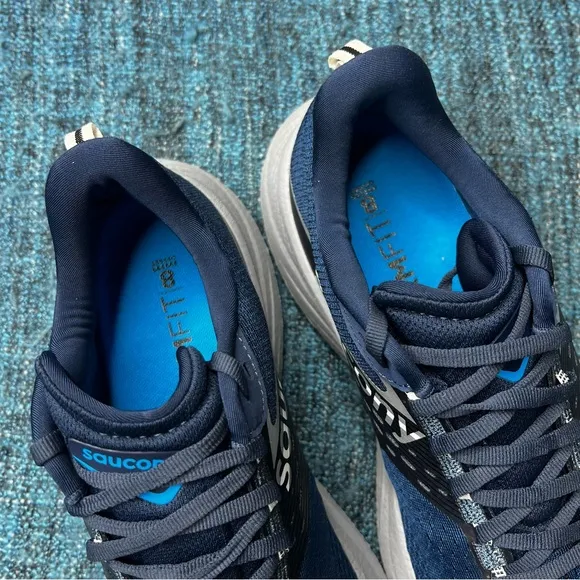 Saucony Ride 17 Running Shoes in Tide Blue Silver