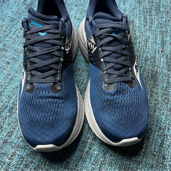 Saucony Ride 17 Running Shoes in Tide Blue Silver