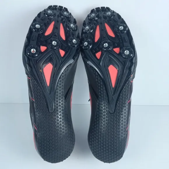 Saucony Spitfire 4 Shoes Mens 10 Red Black Track Field Spikes Athletic S29034-3