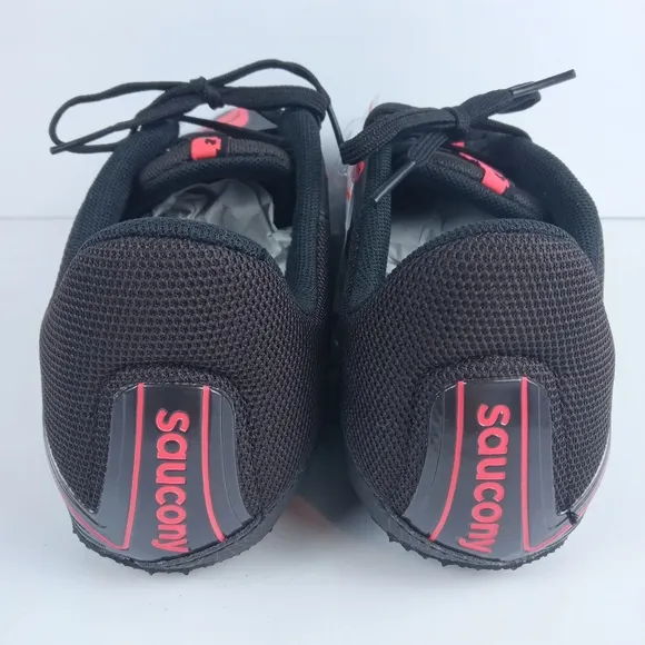 Saucony Spitfire 4 Shoes Mens 10 Red Black Track Field Spikes Athletic S29034-3