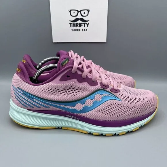 Saucony Womens Ride 14 S10650-90 White Running Shoes Sneakers Size 8.5