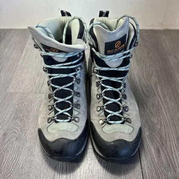 Scarpa R-Evolution Gray GTX Athletic Mid Hiking Trail Boots Shoes M 6.5 W 7.5
