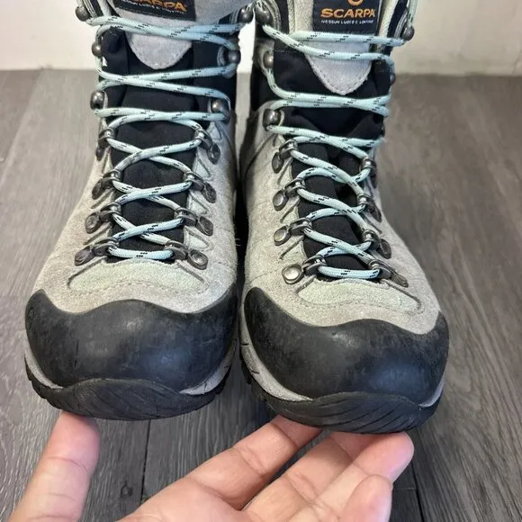 Scarpa R-Evolution Gray GTX Athletic Mid Hiking Trail Boots Shoes M 6.5 W 7.5