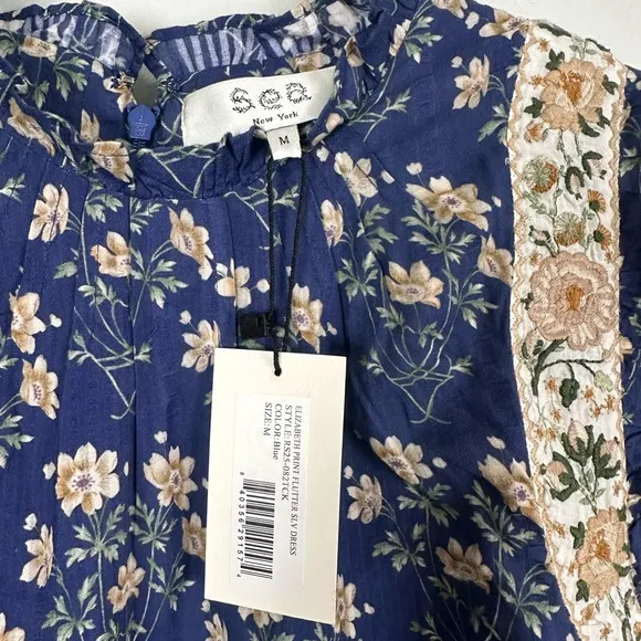 SEA NEW YORK Exclusive Blue Elizabeth Print Mini Flutter Sleeve Dress