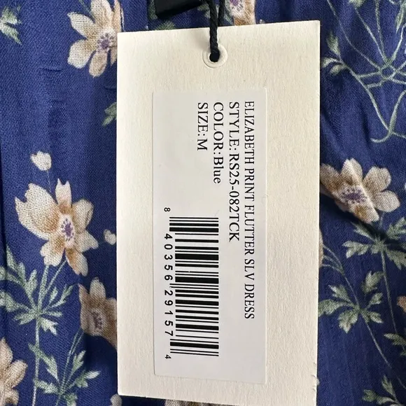 SEA NEW YORK Exclusive Blue Elizabeth Print Mini Flutter Sleeve Dress