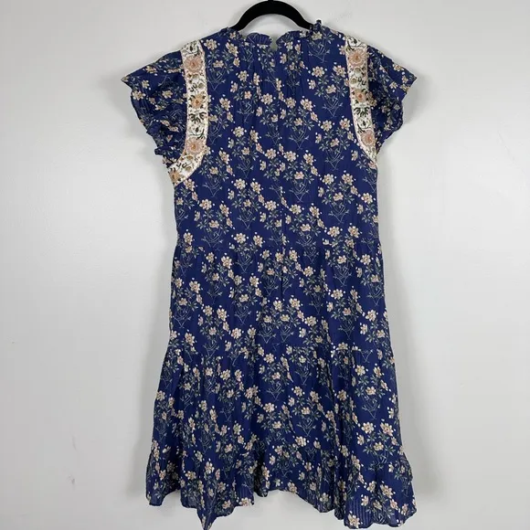SEA NEW YORK Exclusive Blue Elizabeth Print Mini Flutter Sleeve Dress