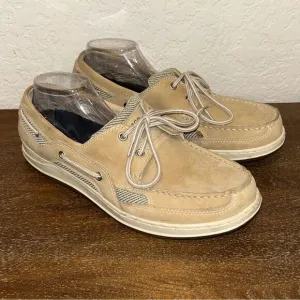 Sebago Bar Harbor Leather Slip On Casual Boat Shoes