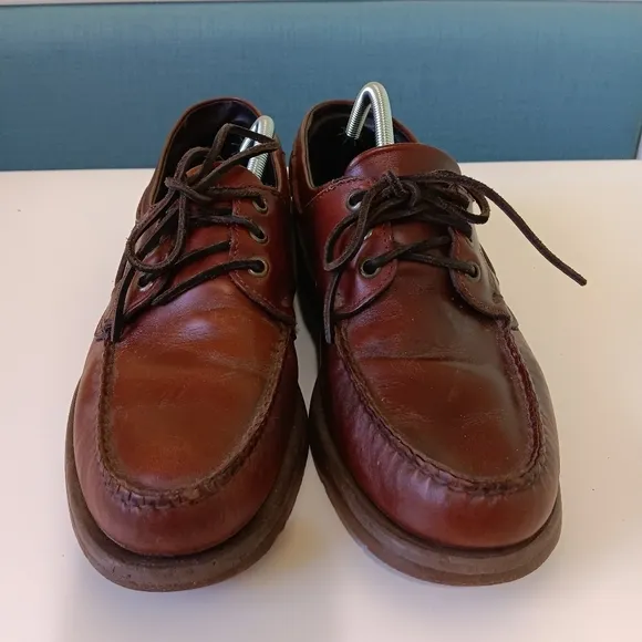 Sebago Docksides Mens 11 M Boat Shoe 2-Eye Brown Leather Classic Moc Toe