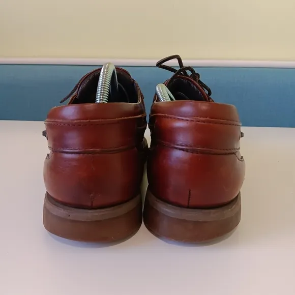 Sebago Docksides Mens 11 M Boat Shoe 2-Eye Brown Leather Classic Moc Toe