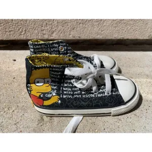 Simpsons x Converse I Will Not Waste Chalk Sneakers New In Box Toddler Size 8