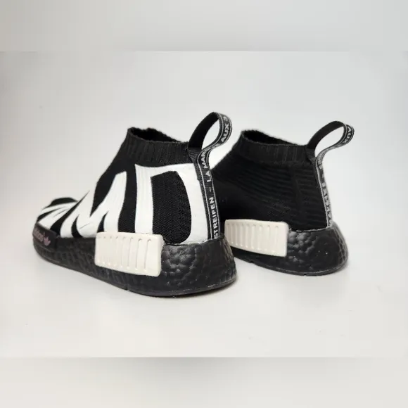 Size 6.5 - adidas NMD_CS1 Primeknit NMD Print - Black Running Shoes‎ Workout