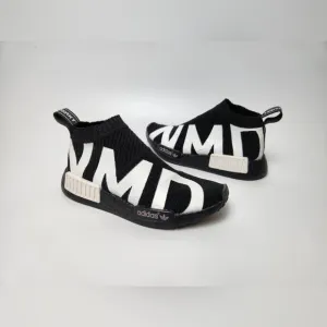 Size 6.5 - adidas NMD_CS1 Primeknit NMD Print - Black Running Shoes‎ Workout