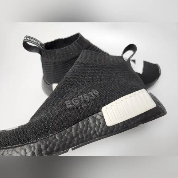 Size 6.5 - adidas NMD_CS1 Primeknit NMD Print - Black Running Shoes‎ Workout