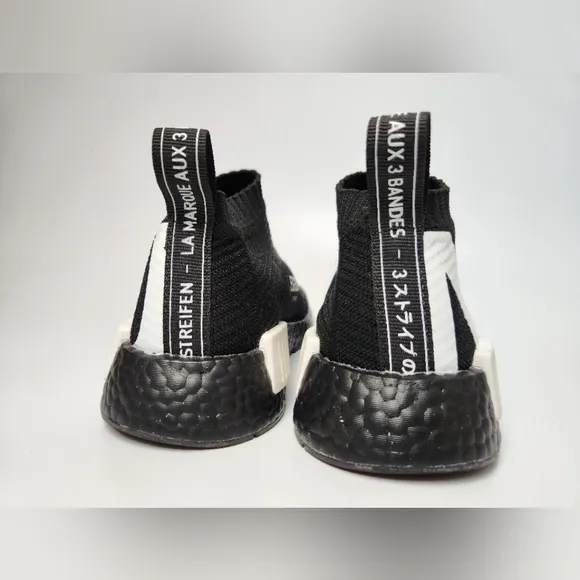 Size 6.5 - adidas NMD_CS1 Primeknit NMD Print - Black Running Shoes‎ Workout