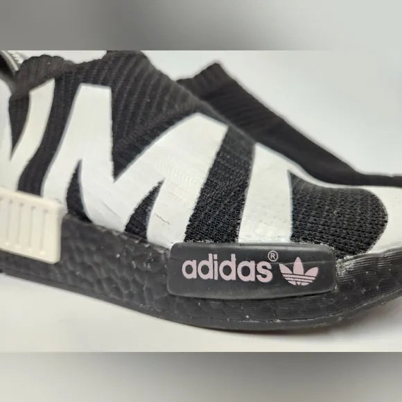 Size 6.5 - adidas NMD_CS1 Primeknit NMD Print - Black Running Shoes‎ Workout