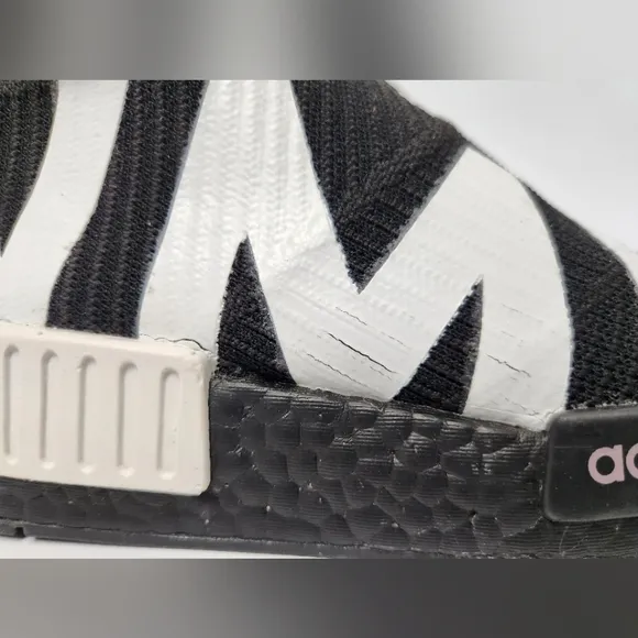 Size 6.5 - adidas NMD_CS1 Primeknit NMD Print - Black Running Shoes‎ Workout