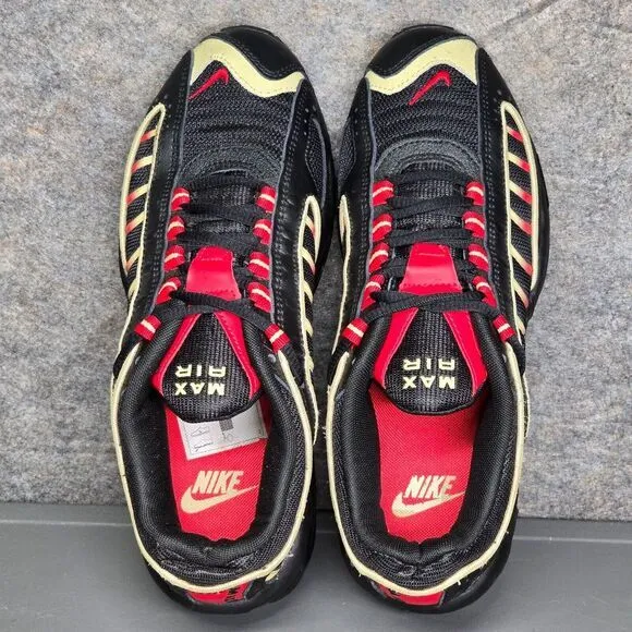 Size 7 - Nike Air Max Tailwind‎ 4 Men's Running Shoes Black Team Gold Red
