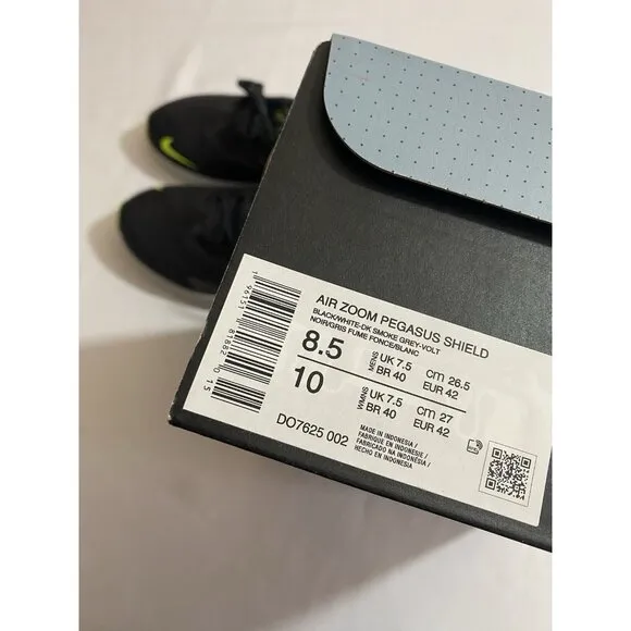 Size 8.5 - Nike Air Zoom Pegasus 39 Shield Black Dark Smoke Grey
