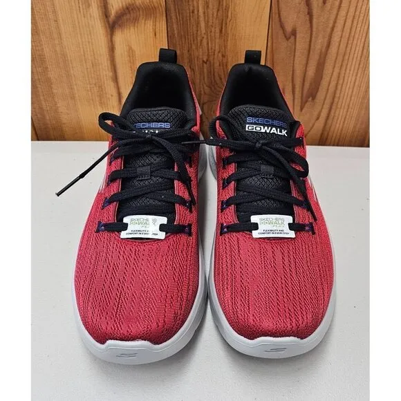 Skechers GoWalk Flex Quota Red Men's Athletic Shoes Size 8