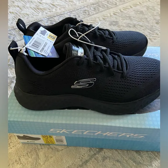 Skechers Men’s Air-Cooled Memory Foam Sneakers Black
