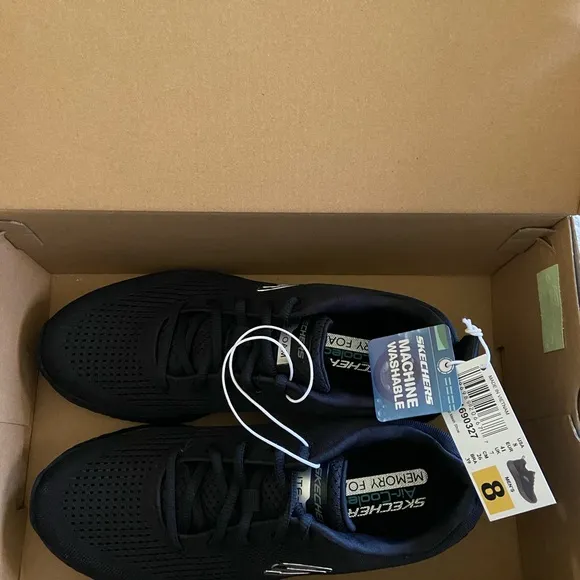 Skechers Men’s Air-Cooled Memory Foam Sneakers Black