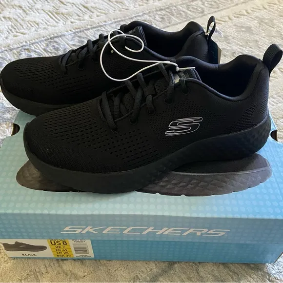 Skechers Men’s Air-Cooled Memory Foam Sneakers Black