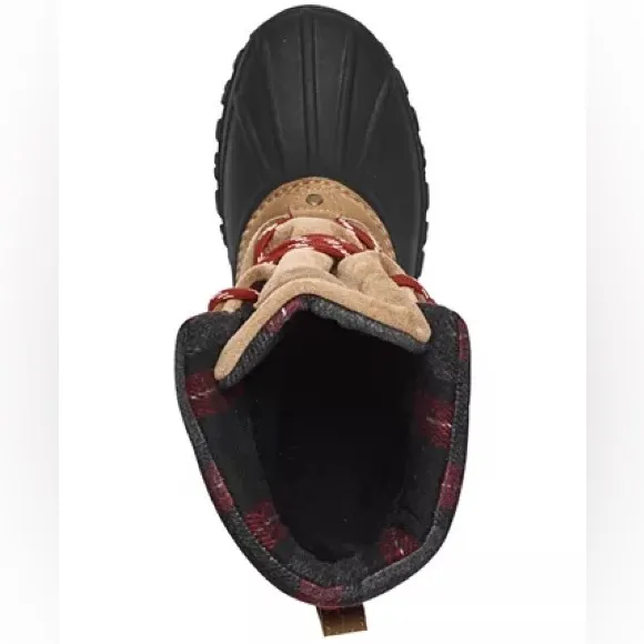 SKECHERS PLAID WINTER DUCK BOOTS