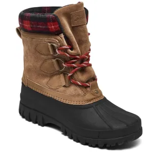 SKECHERS PLAID WINTER DUCK BOOTS