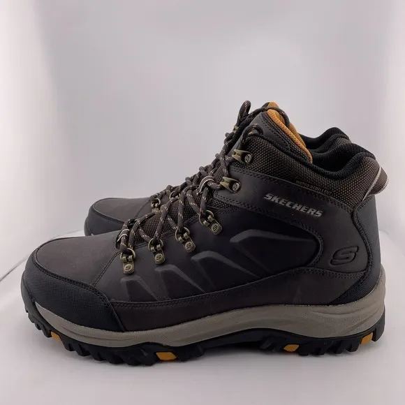 Skechers Relment Daggett Men's Boot Brown Extra Wide Fit Water Resistant Hiking