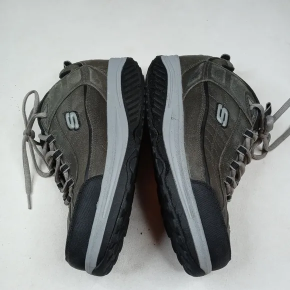 Skechers Shape Ups Nubuck Leather Pebble Taupe Ton