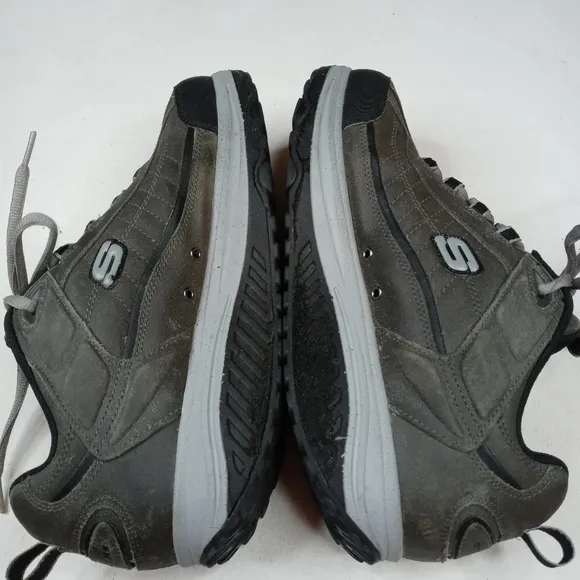 Skechers Shape Ups Nubuck Leather Pebble Taupe Ton