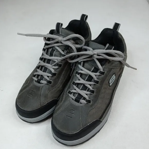 Skechers Shape Ups Nubuck Leather Pebble Taupe Ton