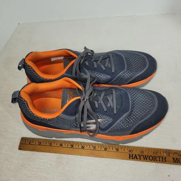 Skechers Shoes Size 13 Mens Gray Orange GoWalk Arch Fit Sneakers Athletic Train