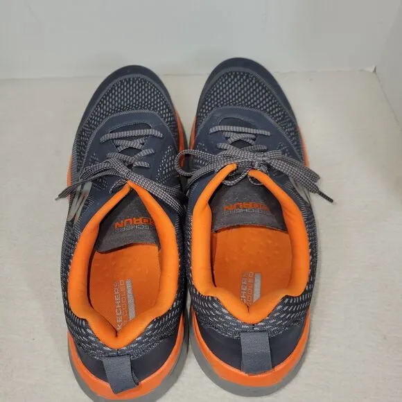 Skechers Shoes Size 13 Mens Gray Orange GoWalk Arch Fit Sneakers Athletic Train