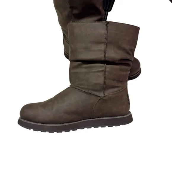 Skechers Women's Keepsakes Leatherette Mid Button Winter Boots Brown US Size 11