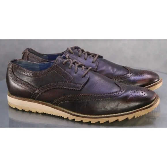 Skechers x Mark Nason Men's Wingtip Dress Shoes Size 10 Leather Chocolate Brown